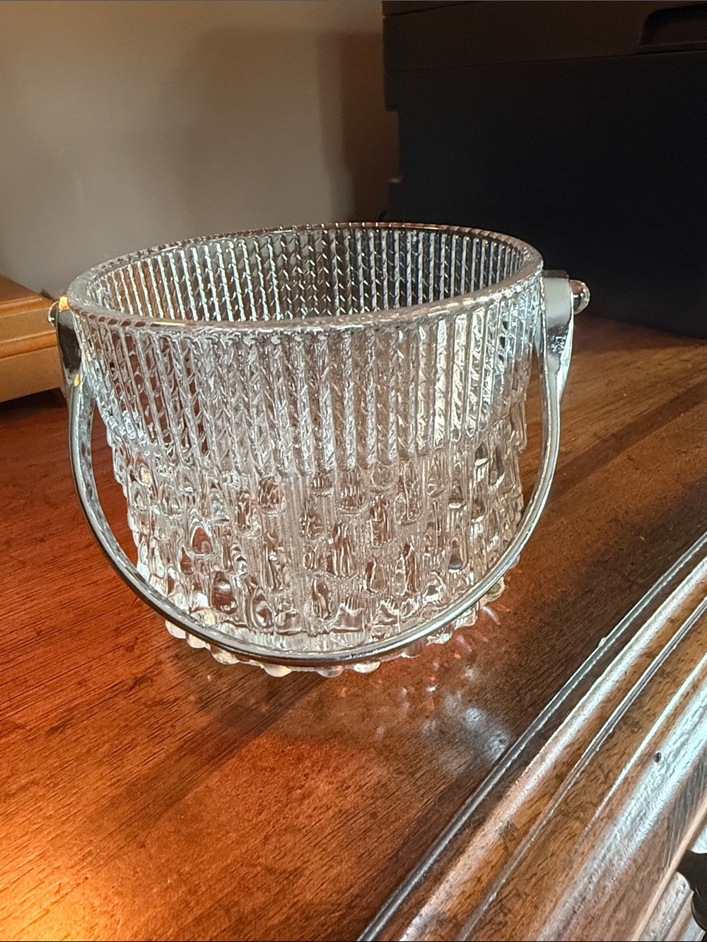 Vintage Teleflora Glass Ice Bucket